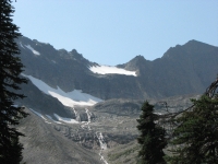 Waterfall off the snowfield